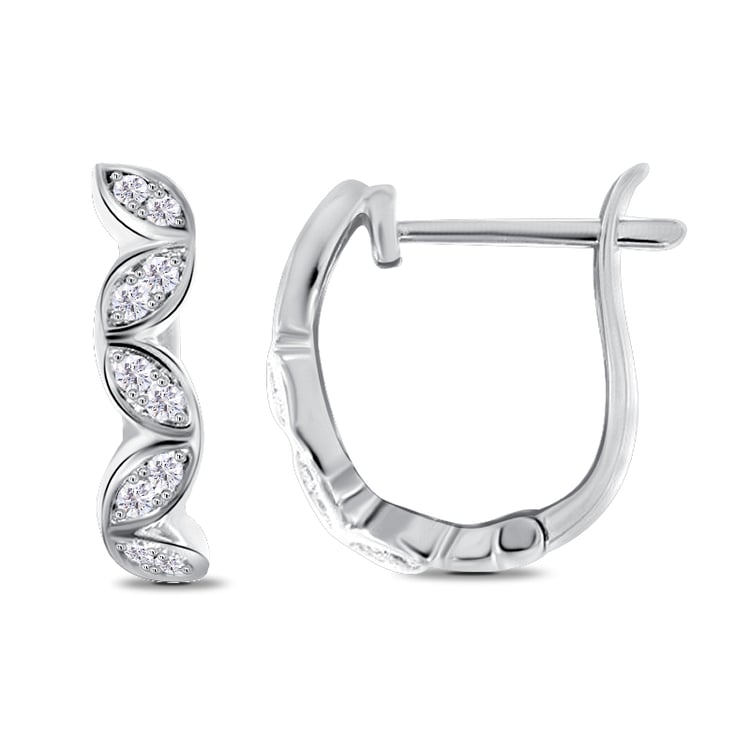 Kruhové náušnice zo zlata s diamantmi Perth