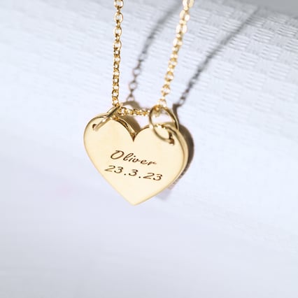 Zlaté srdce s gravírom podľa vašej voľby Lesco