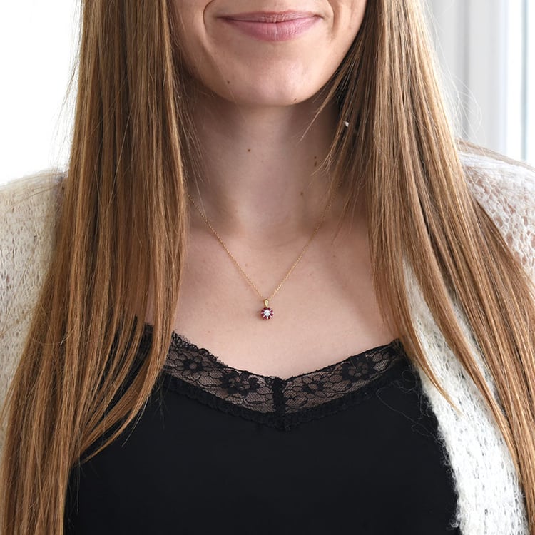 Rubínový prívesok zo zlata 85446