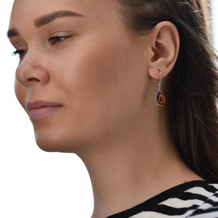 Náušnice s jantármi 31053