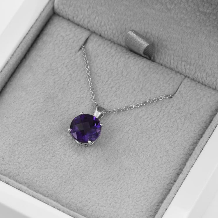 Zlatý náhrdelník s ametystom 51729
