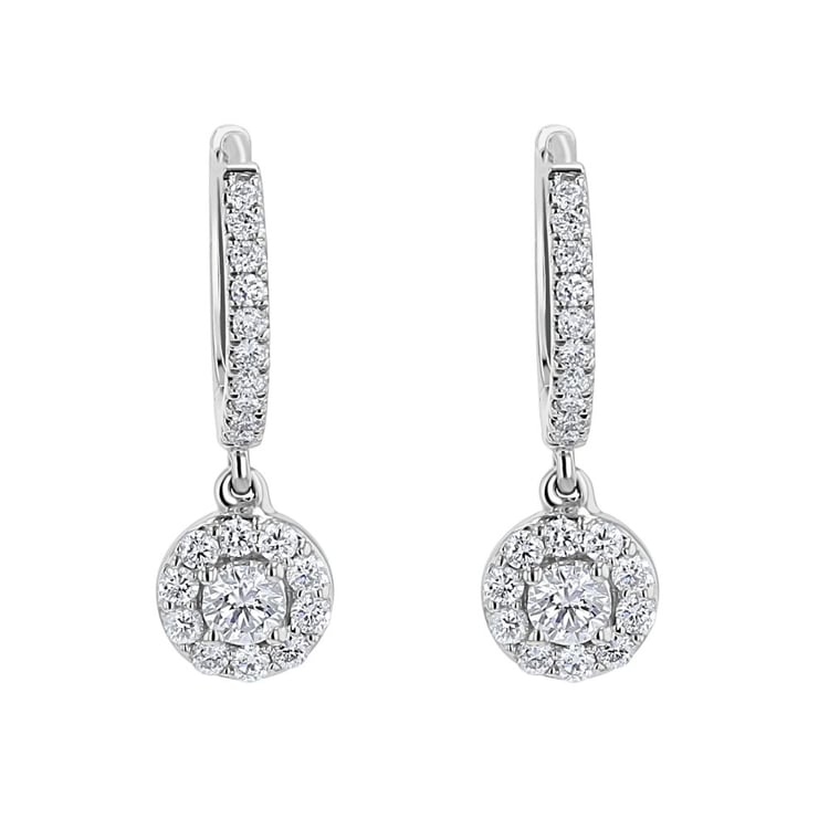 Zlaté kruhové náušnice s lab-grown diamantmi 161745