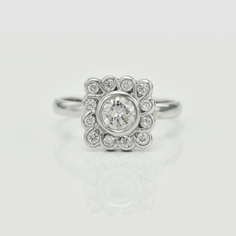 Prsteň s diamantmi 17418