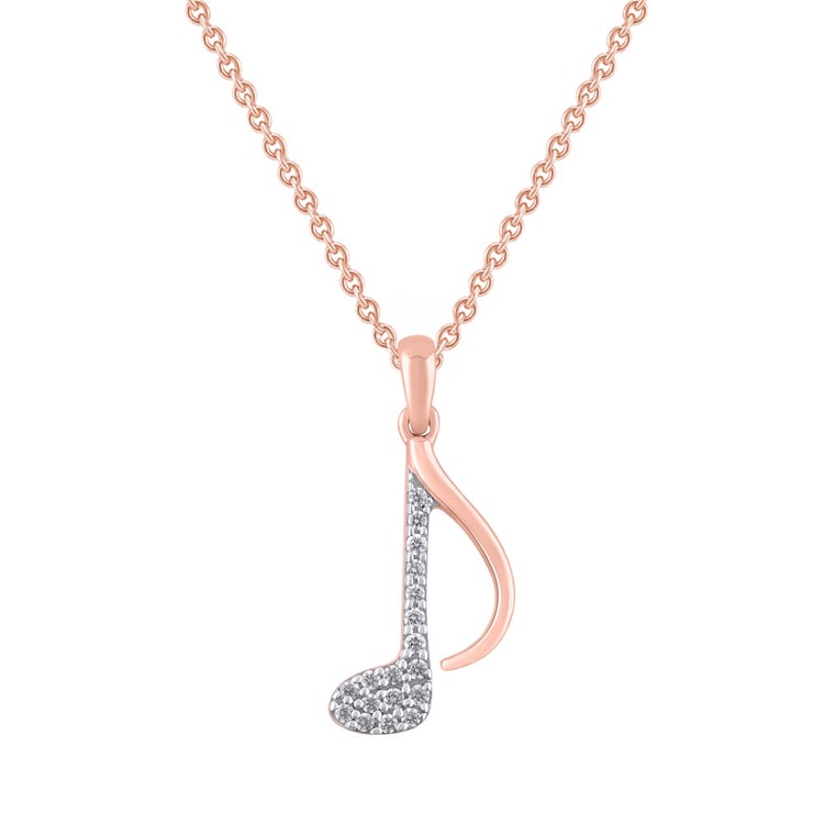 Zlatý prívesok s lab-grown diamantom v tvare noty 163223