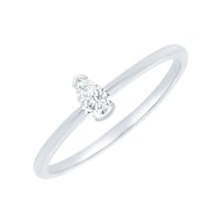 Minimalistický prsteň zo striebra s pear diamantom Valentin