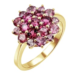 Zlatý prsteň s turmalínovým kvetom Fayme