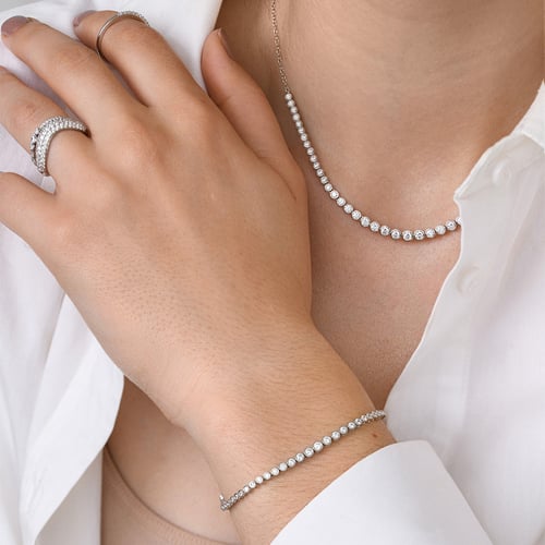 Luxusný zlatý náhrdelník s diamantmi Sofi