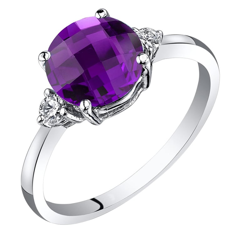 Ametystový prsteň zo zlata s diamantmi Callie