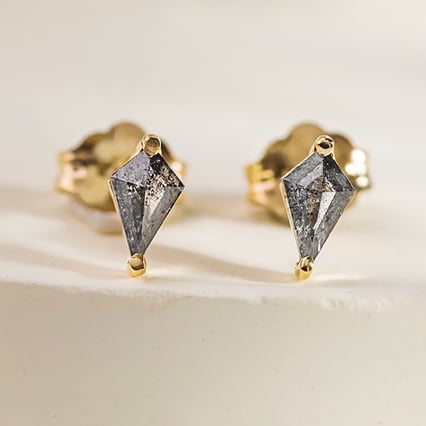 Náušnice s kite salt and pepper diamantmi Joann