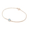 Zlatý náramok s okrúhlym akvamarínom Rollie