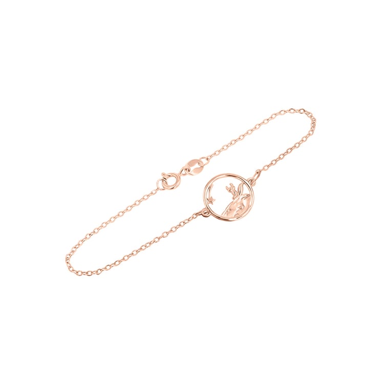 Strieborný vykrojený náramok s líškou Malý princ 157522