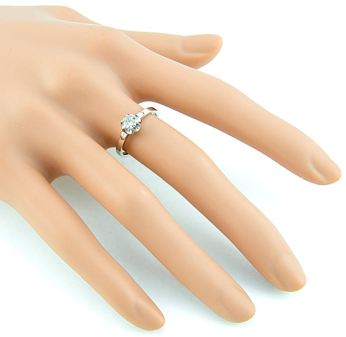 zasnubny prsten s bielym zlatom a diamantom 54243