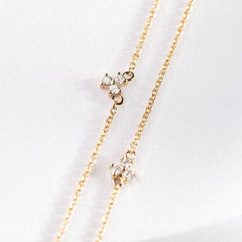 Set minimalistických šperkov s tromi lab-grown diamantmi Milton