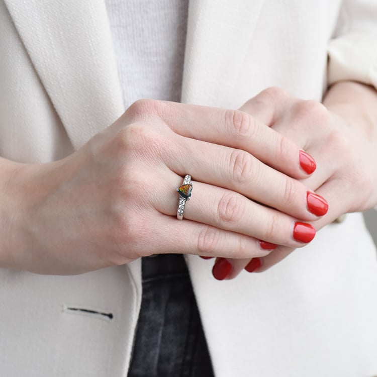 Prsteň s čiernym opálom 93585