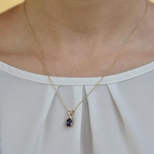 Alexandritový zlatý prívesok s diamantmi Tamasyna