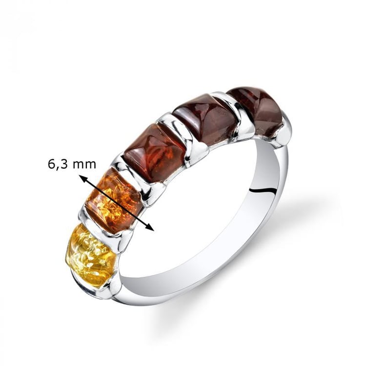 Jantárový prsteň zo striebra 5993