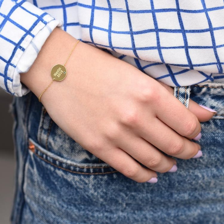 Zlatý náramok s diamantom 39644