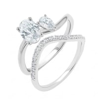 Romantický zásnubný set prsteňov s diamantmi Clementine