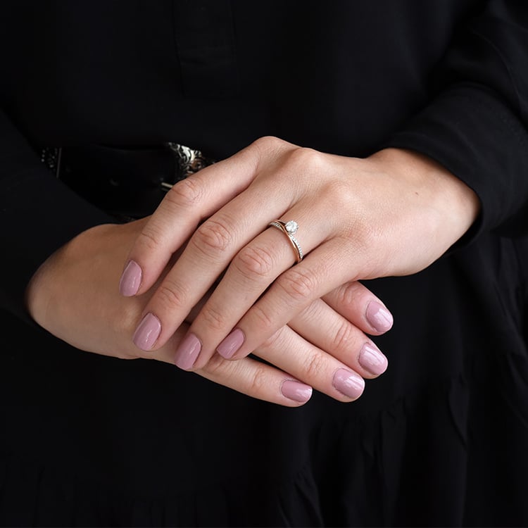 Prsteň s diamantmi 86465