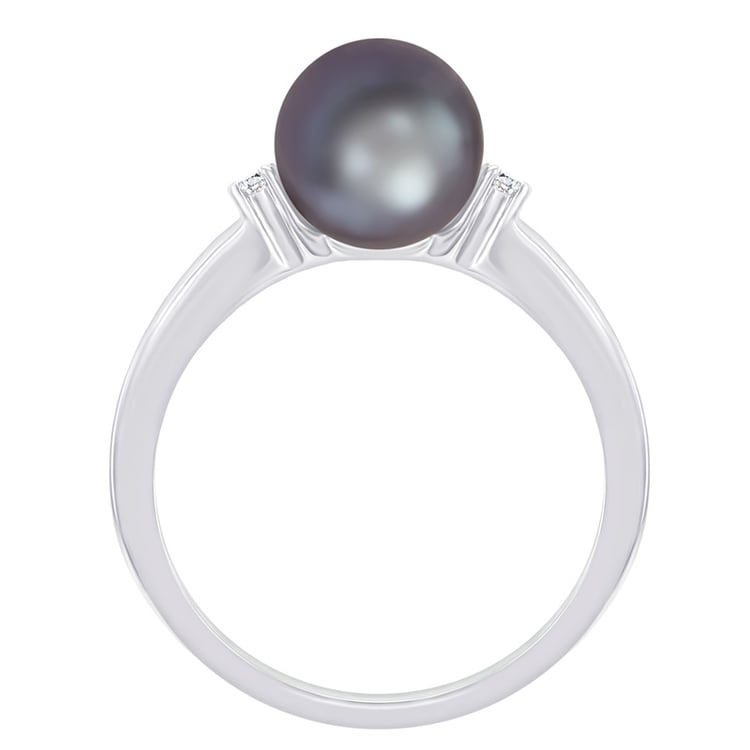 Zlatý prsteň s perlou a diamantmi Frederuna 45224