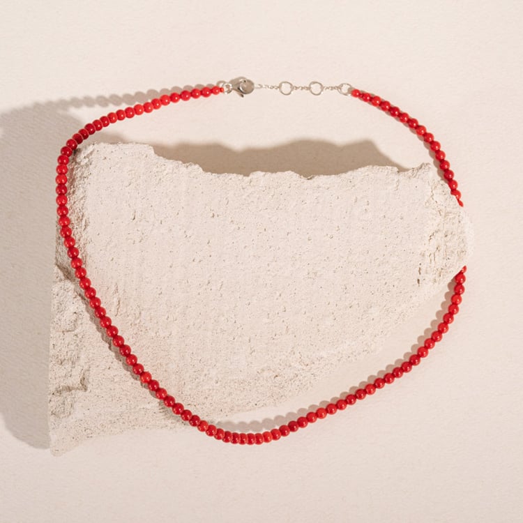 Koralový strieborný náhrdelník Millar 129325