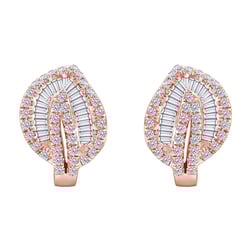 Náušnice v tvare lístkov plných diamantov Gesilly