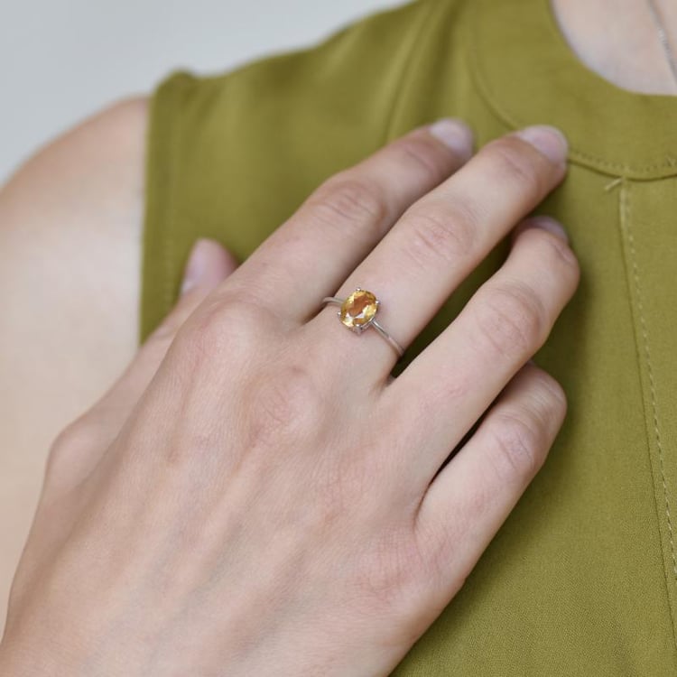 Citrínový prsteň 20453