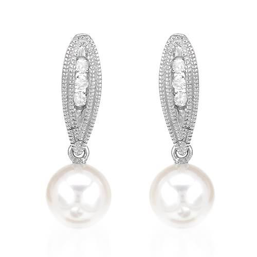 Diamantové náušnice z bieleho zlata