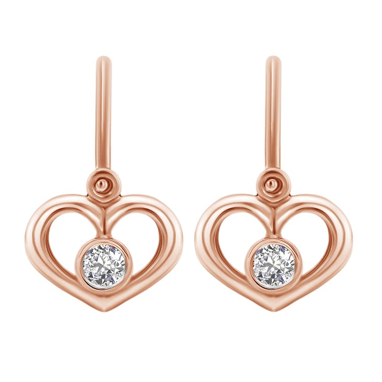 Detské náušnice s drahokamom podľa výberu zo zlata 145053