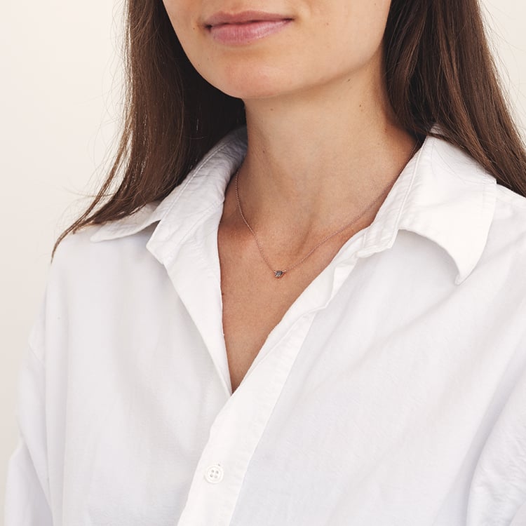 Náhrdelník s pear salt and pepper diamantom Jazmyn 129102