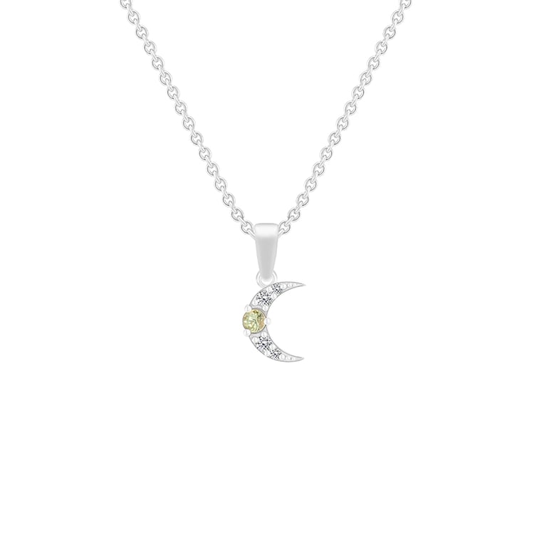 Strieborný náhrdelník so zeleným zafírom