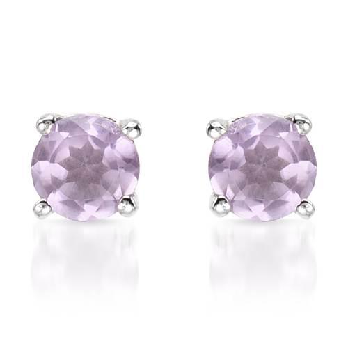 Strieborné ametystové náušnice