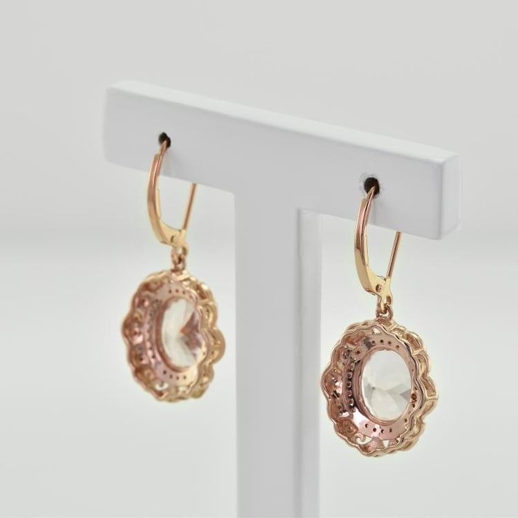 Náušnice z ružového zlata 19667