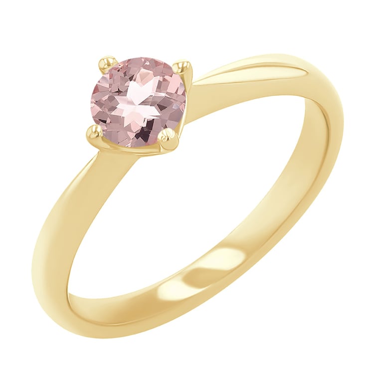 Zlatý zásnubný prsteň s morganitom Maya 125030