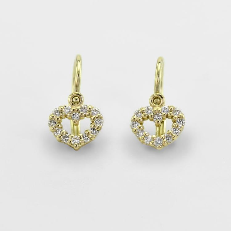 Diamantové zlaté detské náušnice 51362