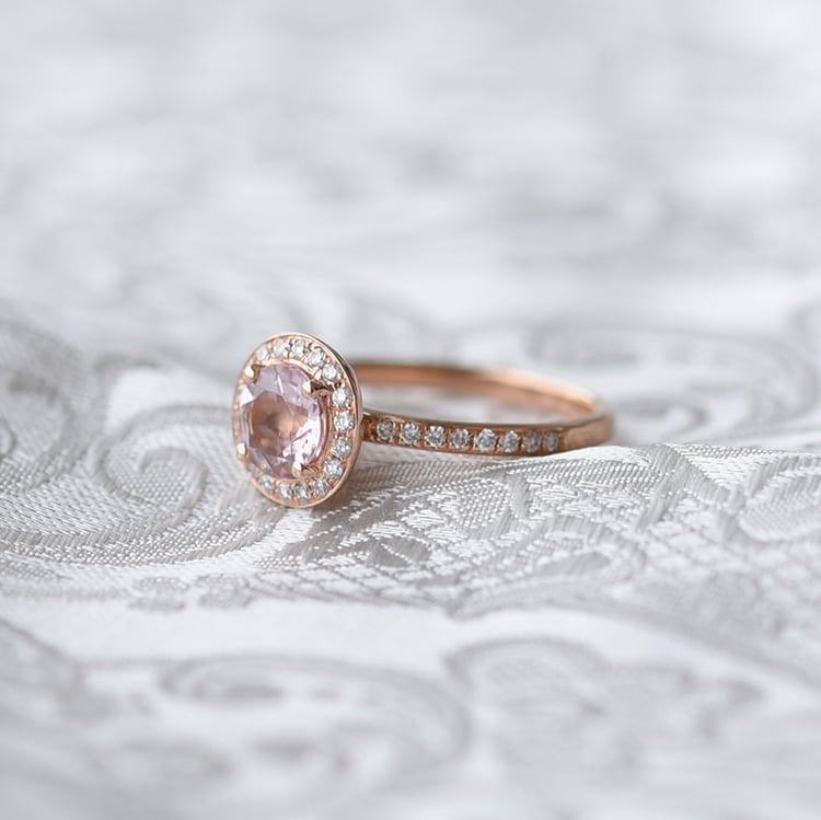 Morganitový prsteň zásnubný 63067