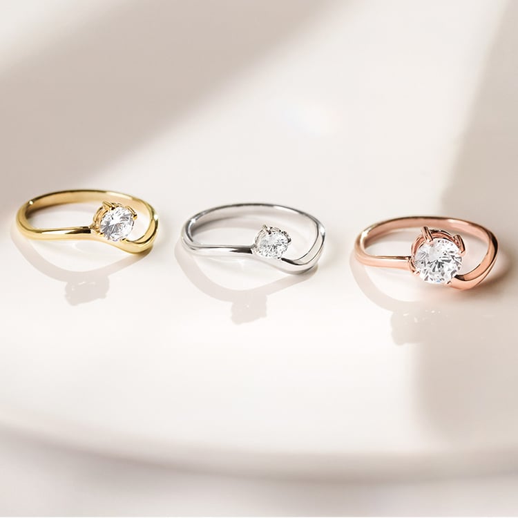 Prsteň s round lab-grown diamantom 154784