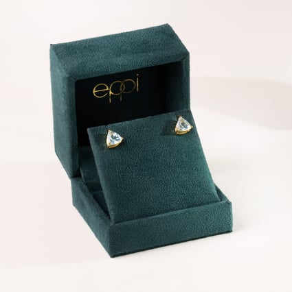 Prémiová zelená semišová krabička Miryam