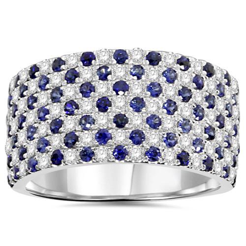 Luxusný zlatý prsteň so zafírmi Karmen