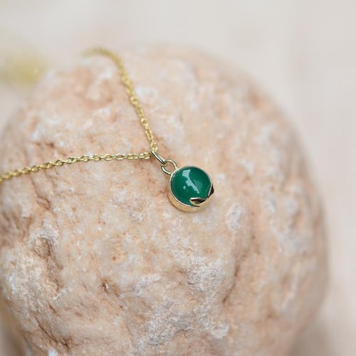 Zlatý set šperkov s cabochon ónyxmi Lorenza