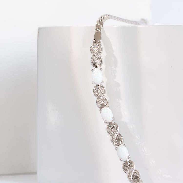 Strieborný náramok s opálmi Desire 124560