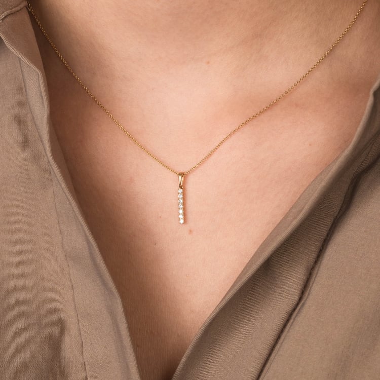 Zlatý prívesok s lab-grown diamantmi Merrilin 165736