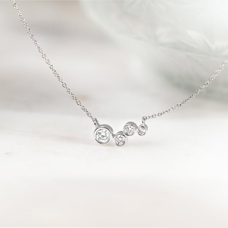 Moderný zlatý náhrdelník s diamantmi Viola 161351