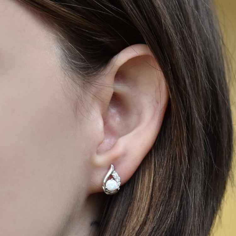 Náušnice s opálmi 10765