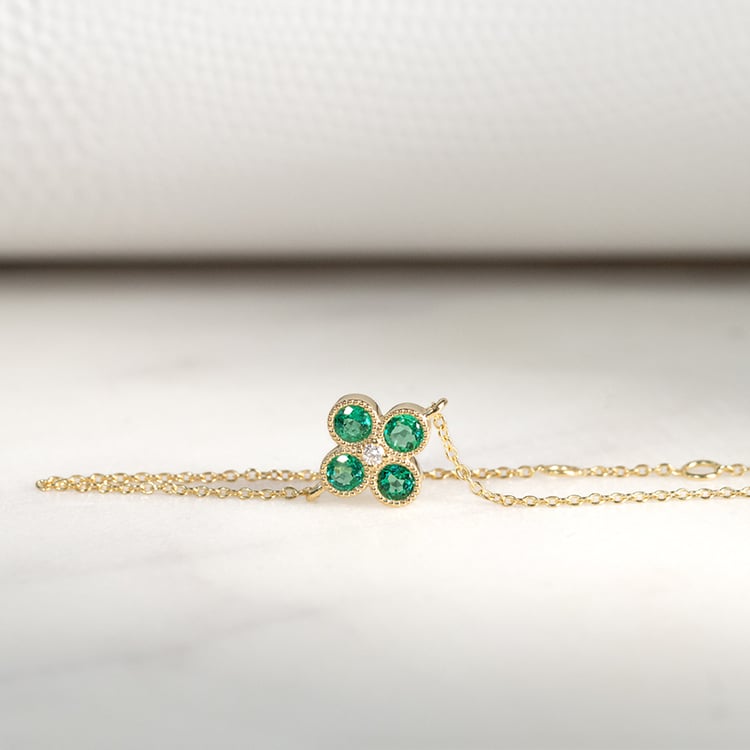 Smaragdový náramok s diamantom Reith 132677