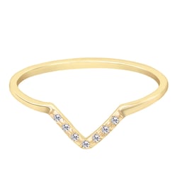 Zlatá vykrojená obrúčka s diamantmi Sandira