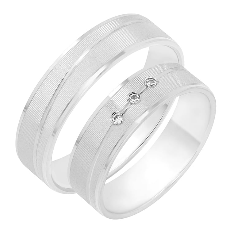 Snubné prstene z bieleho zlata 78659