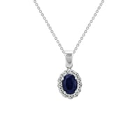 Prívesok so zafírom a diamantmi Katy