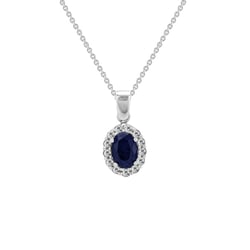 Prívesok so zafírom a diamantmi Katy