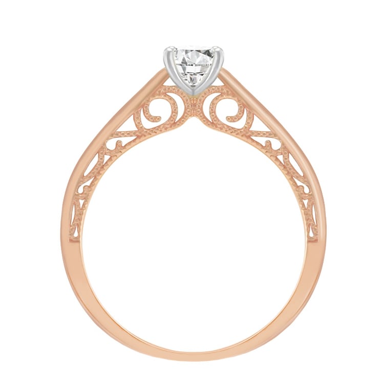 Zlatý zásnubný prsteň s diamantmi 71851